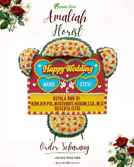 Papan Bunga Pernikahan Bengking